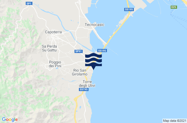 La Maddalena, Italyの潮見表地図