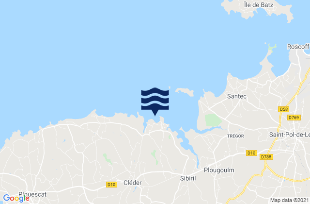 La Mauvaise Greve, Franceの潮見表地図
