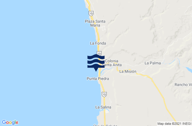 La Mision, Mexicoの潮見表地図