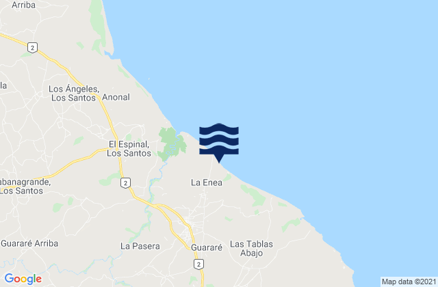 La Palma, Panamaの潮見表地図