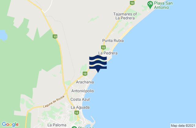 La Paloma, Uruguayの潮見表地図