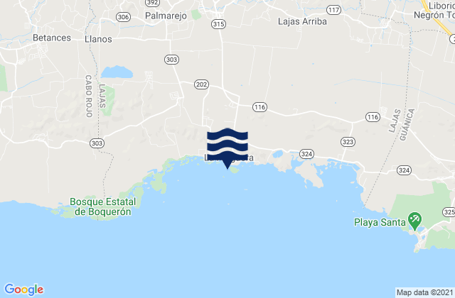 La Parguera, Puerto Ricoの潮見表地図