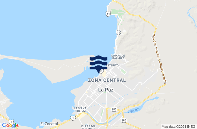 La Paz, Mexicoの潮見表地図