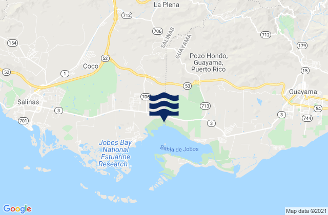 La Plena, Puerto Ricoの潮見表地図