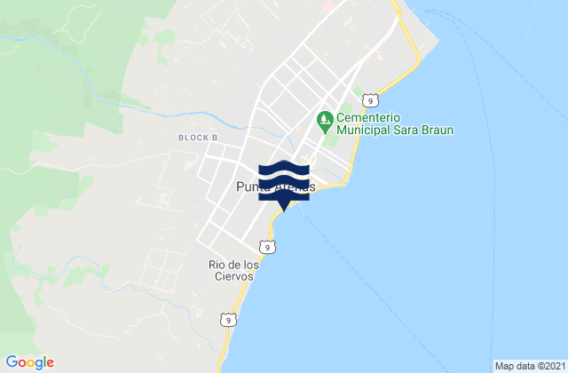La Punta Uno, Chileの潮見表地図