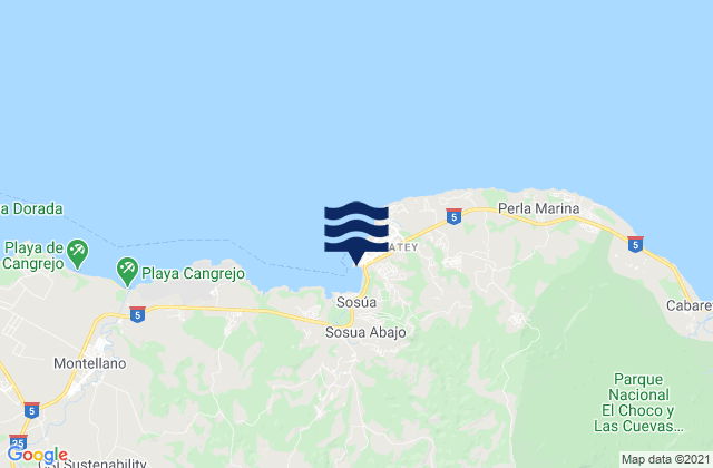 La Puntilla (Puerto Plata), Dominican Republicの潮見表地図