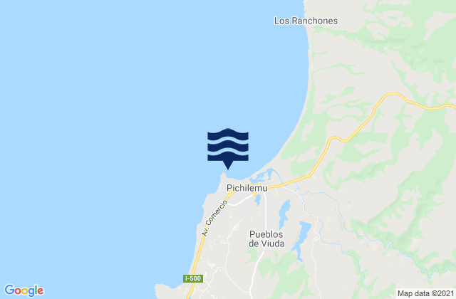 La Puntilla - Pichilemu, Chileの潮見表地図