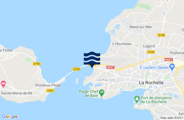 La Rochelle-La Pallice, Franceの潮見表地図