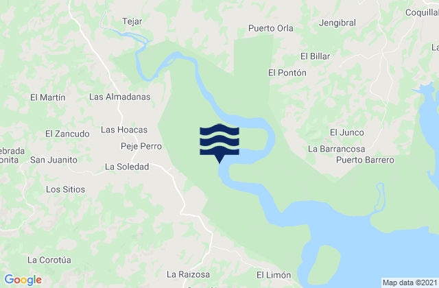 La Soledad, Panamaの潮見表地図