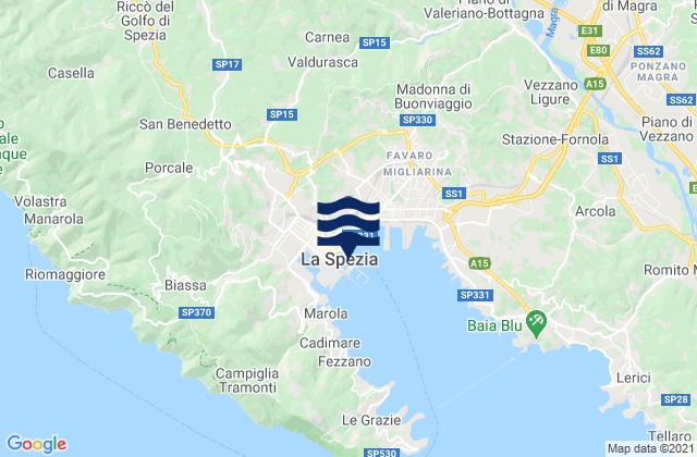 La Spezia, Italyの潮見表地図