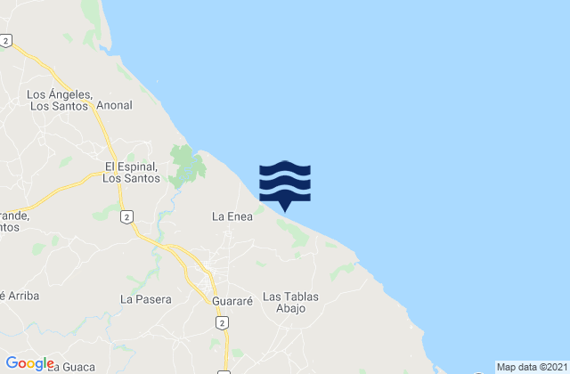 La Tiza, Panamaの潮見表地図