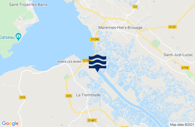 La Tremblade, Franceの潮見表地図
