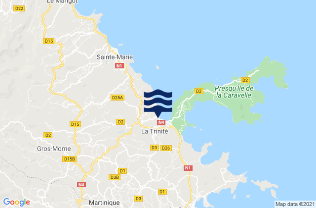 La Trinité, Martiniqueの潮見表地図