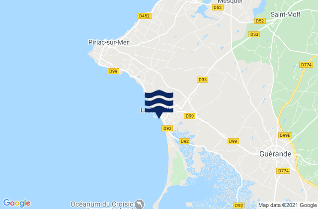 La Turballe, Franceの潮見表地図