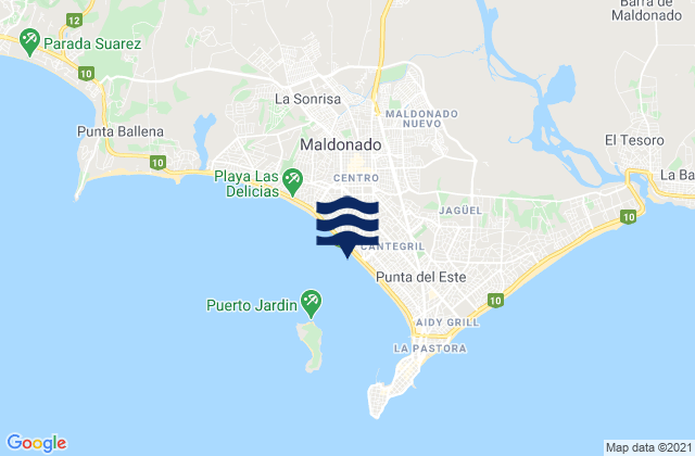 La Virgen, Brazilの潮見表地図