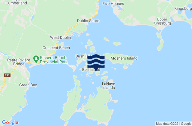 LaHave Island, Canadaの潮見表地図