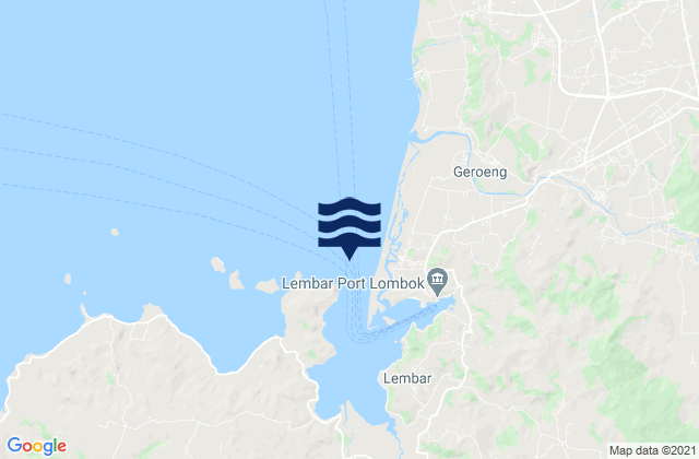 Labuan Tring Bay, Indonesiaの潮見表地図