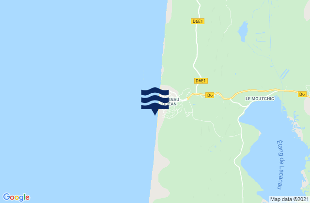 Lacanau - Supersud, Franceの潮見表地図