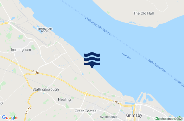 Laceby, United Kingdomの潮見表地図