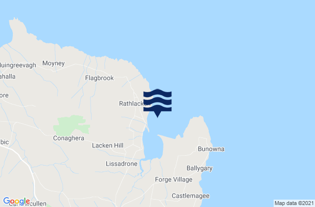 Lackan Bay / Kilcummin, Irelandの潮見表地図