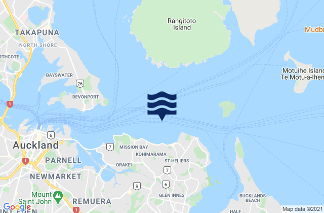 Ladies Bay, New Zealandの潮見表地図