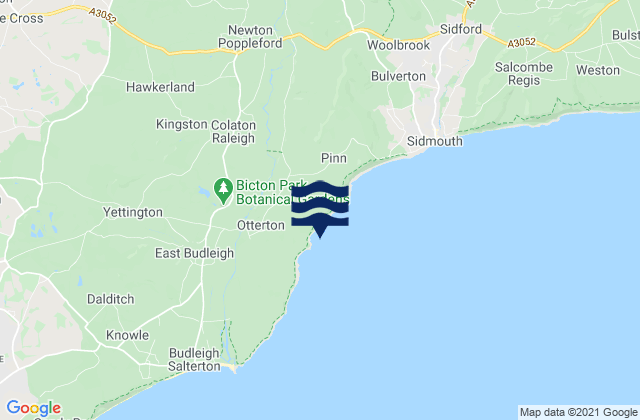 Ladram Bay, United Kingdomの潮見表地図