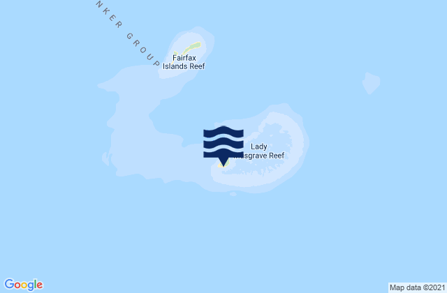 Lady Musgrave Island, Australiaの潮見表地図