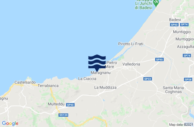 Laerru, Italyの潮見表地図