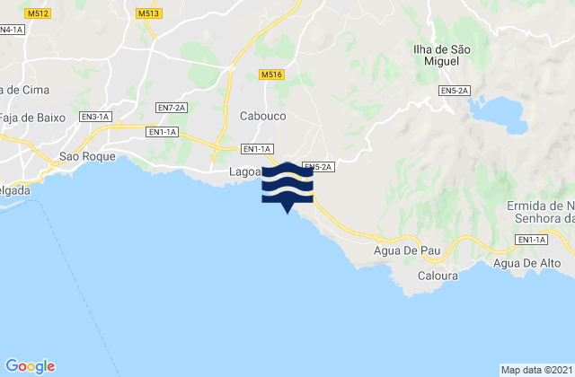 Lagoa, Portugalの潮見表地図