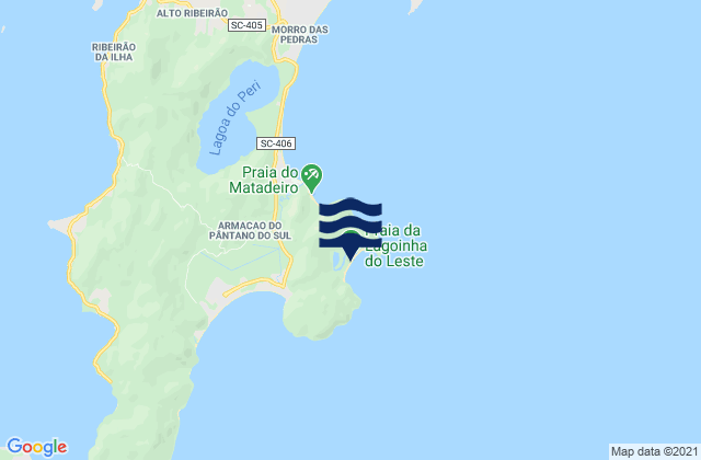 Lagoinha do Leste, Brazilの潮見表地図