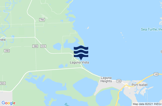 Laguna Vista, United Statesの潮見表地図