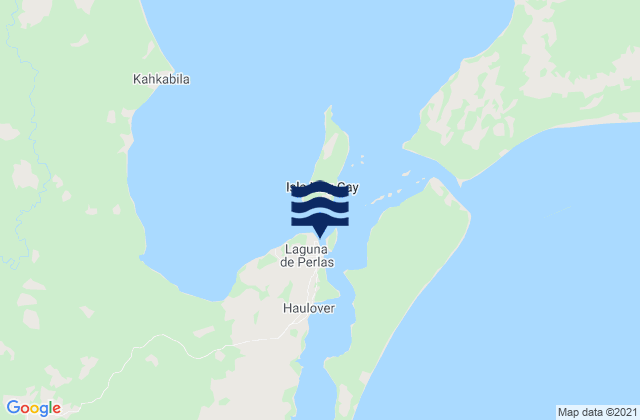 Laguna de Perlas, Nicaraguaの潮見表地図