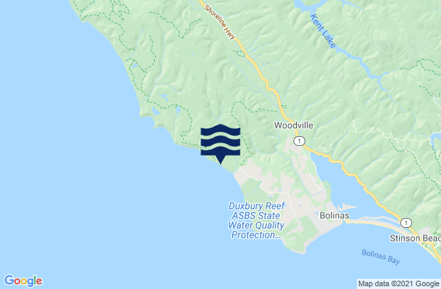 Lagunitas-Forest Knolls, United Statesの潮見表地図