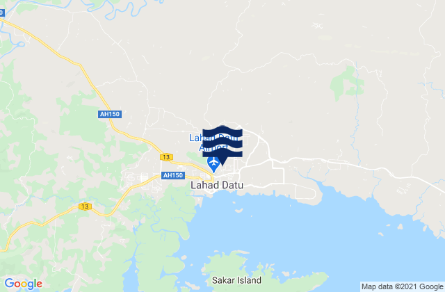 Lahad Datu (Darvel Bay), Malaysiaの潮見表地図