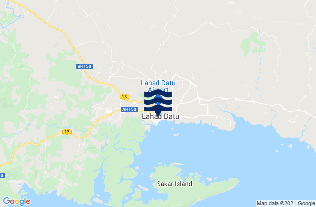 Lahad Datu, Malaysiaの潮見表地図