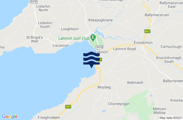 Lahinch - Shit Creek, Irelandの潮見表地図