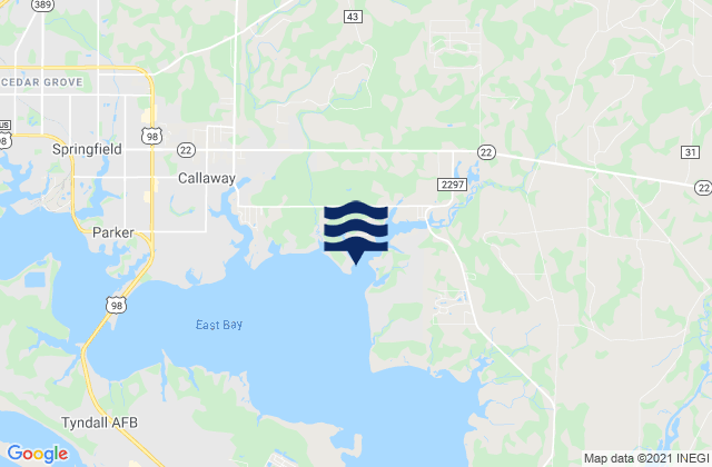 Laird Bayou (East Bay), United Statesの潮見表地図