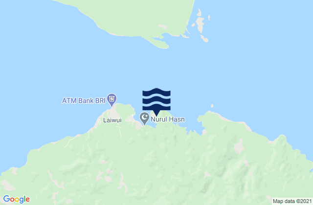Laiwui, Indonesiaの潮見表地図