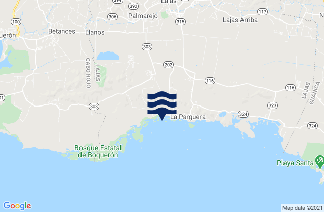 Lajas, Puerto Ricoの潮見表地図