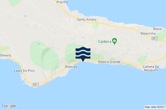 Lajes do Pico, Portugalの潮見表地図