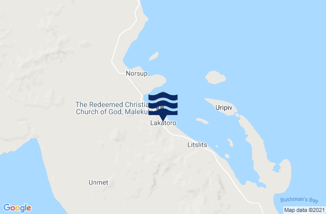 Lakatoro, Vanuatuの潮見表地図