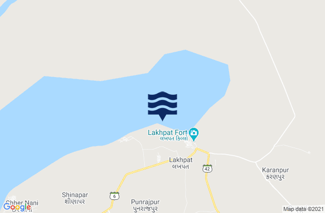 Lakhpat, Pakistanの潮見表地図