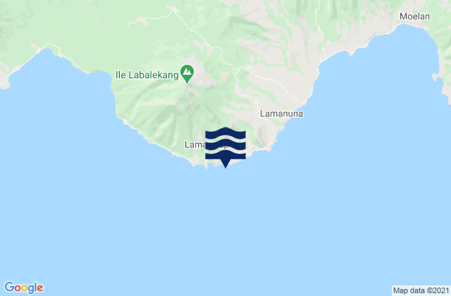 Lamabaka, Indonesiaの潮見表地図