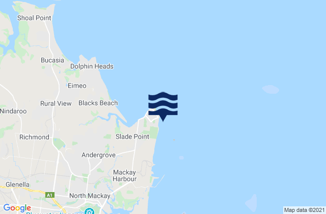 Lamberts Beach, Australiaの潮見表地図