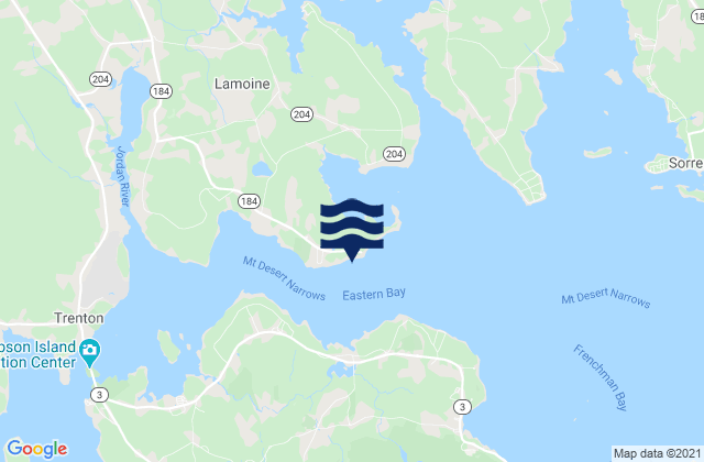 Lamoine Beach, United Statesの潮見表地図