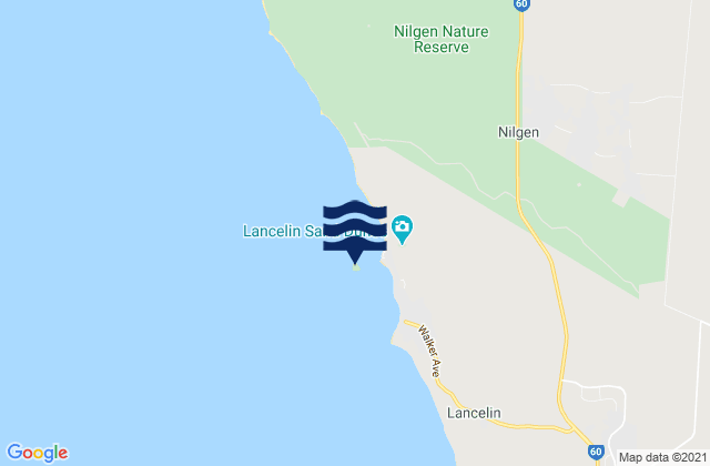 Lancelin Island, Australiaの潮見表地図