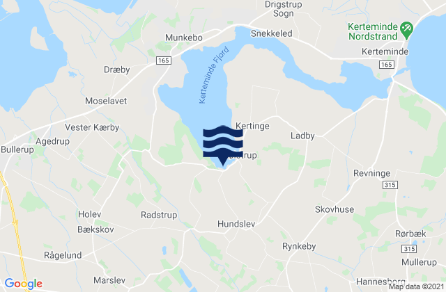 Langeskov, Denmarkの潮見表地図