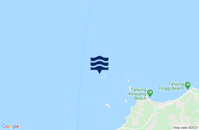 Langkuas Island, Indonesiaの潮見表地図