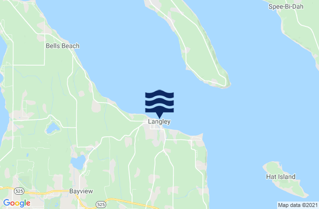 Langley, United Statesの潮見表地図