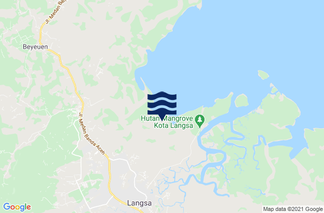 Langsa, Indonesiaの潮見表地図